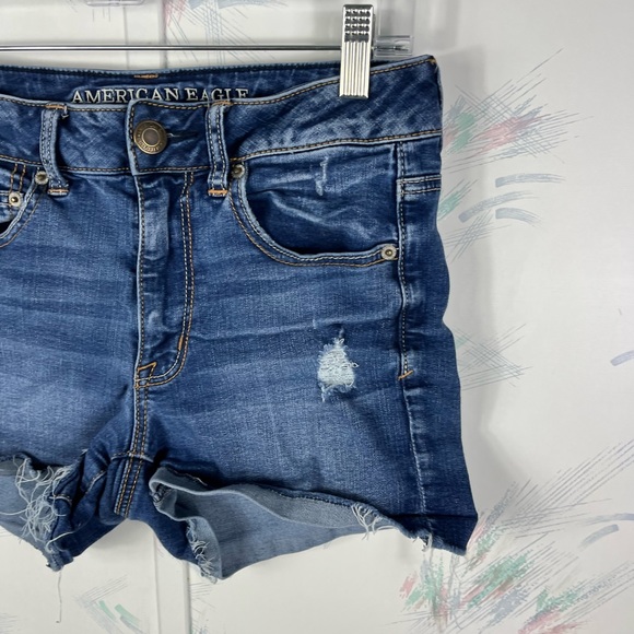 American Eagle Outfitters Hi-Rise Shortie Shorts Super Super Stretch 6 - Picture 3 of 10